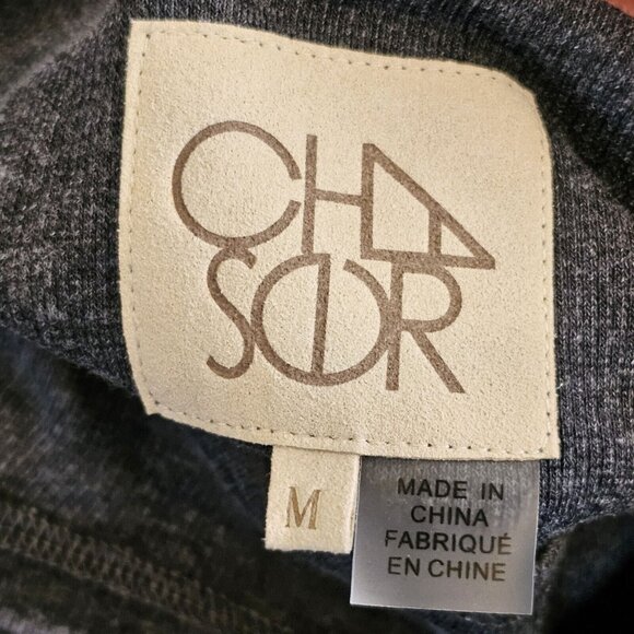 Chaser Womens Medium Gray Shirt Cutout Oversized Slouchy‎ Longsleeve Thermal - Picture 6 of 7